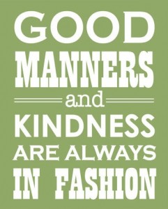 Good manners and kindness when looking for a job