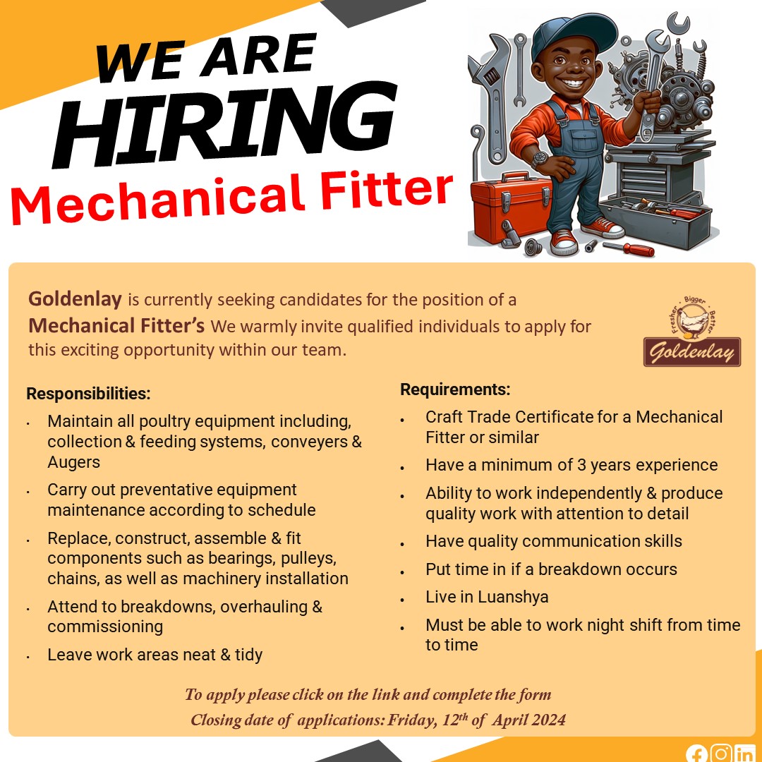 Mechanical Fitter GoZambiaJobs